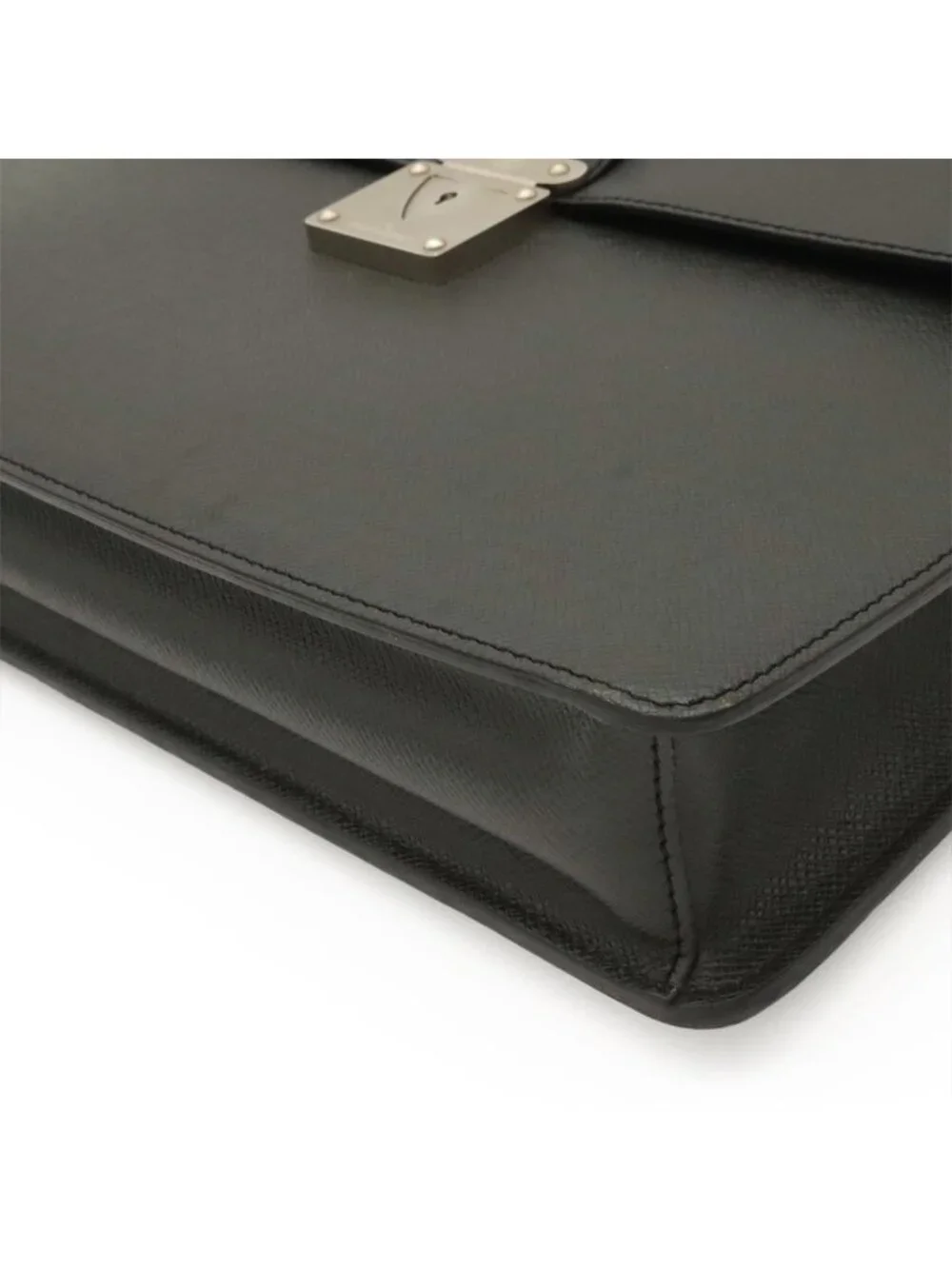Louis Vuitton Taiga Document Purse Briefcase Business Leather Ardoise Black